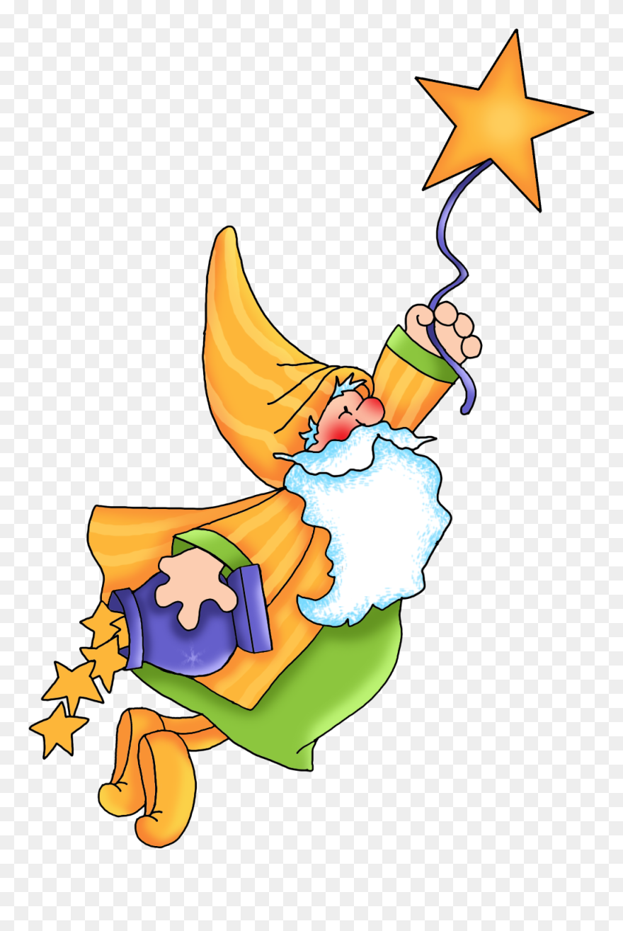 Wand Fairytale Clipart Cute Wizard Clipart - Png Download