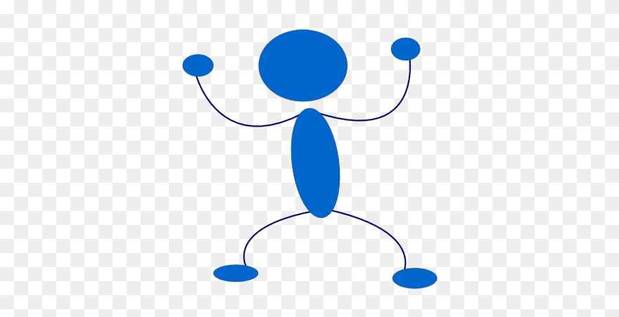Blue Man Preparing To Punch Png Images - Yelling Stick Figure Png Clipart