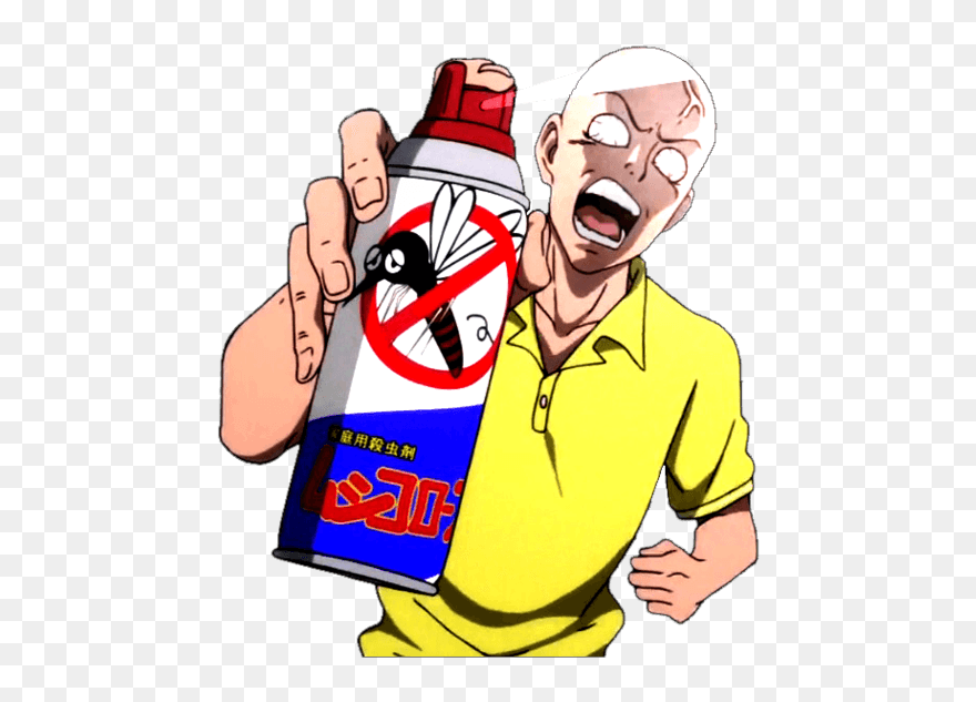 One Punch Man Clipart - Saitama Chasing Mosquito - Png Download