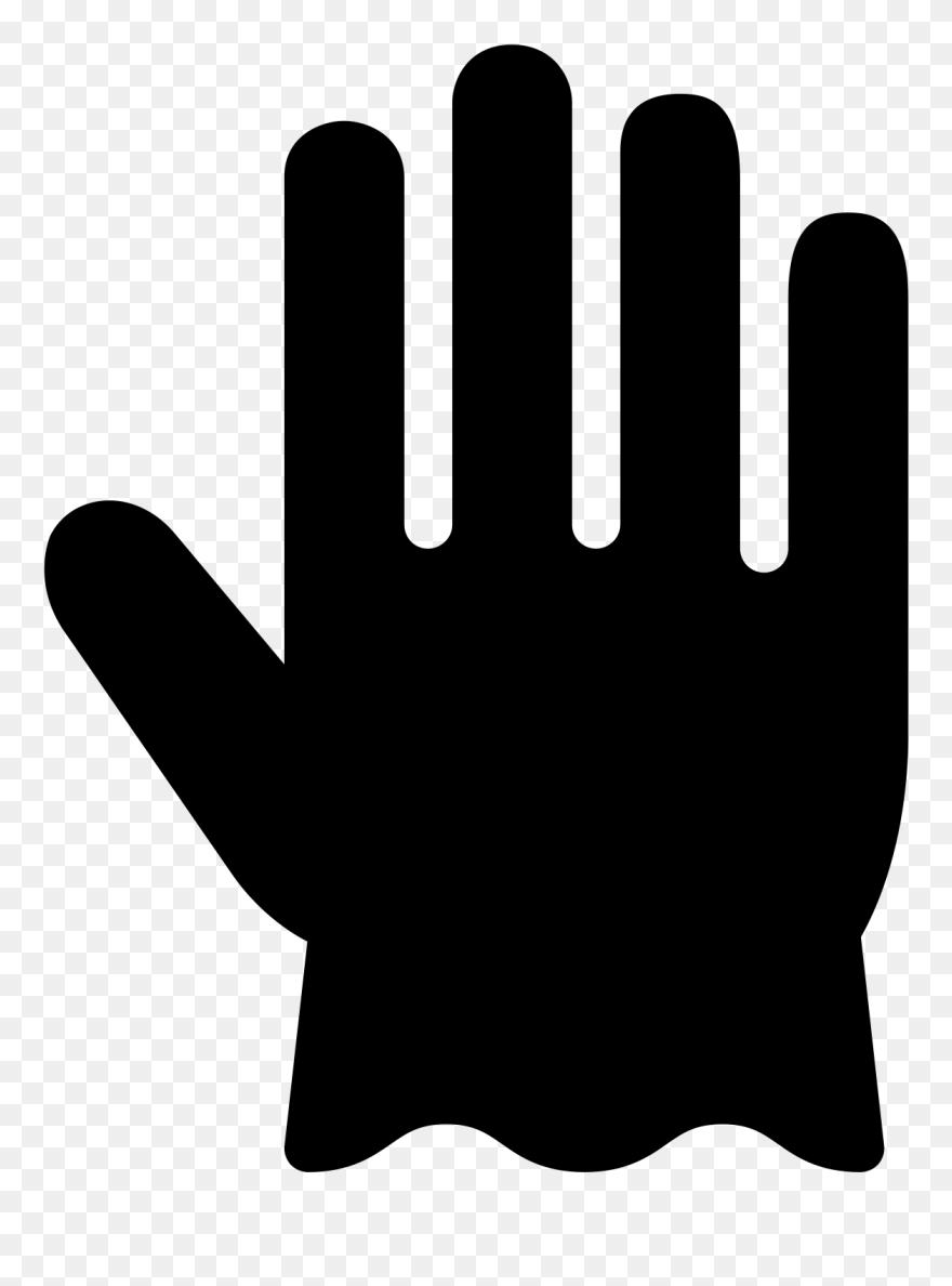 Glove Vector Black And White - Hand Palm Icon Png Clipart