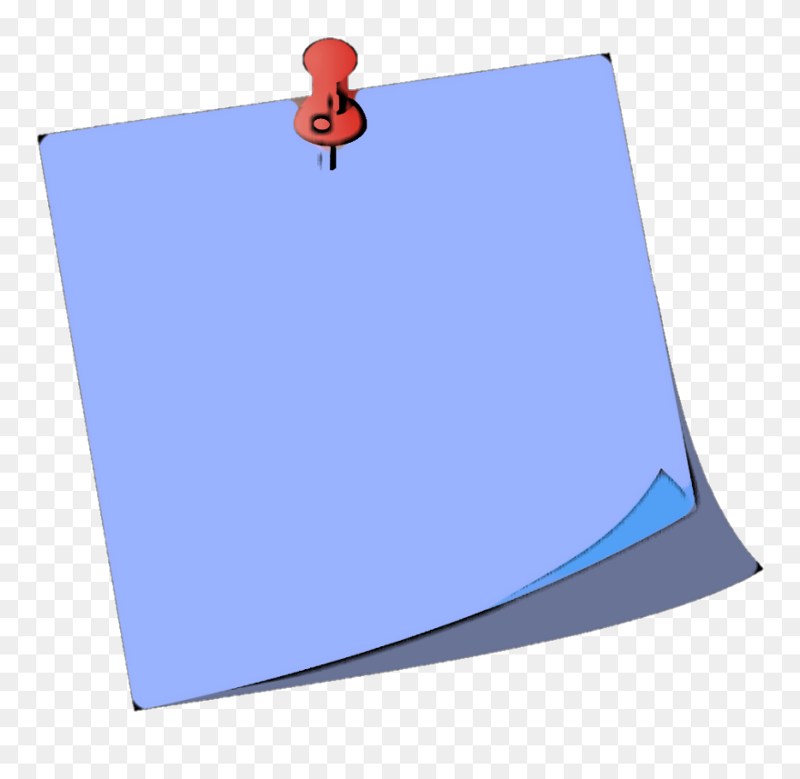 #blue #postit #note #post #paper Clipart , Png Download - Blue Post It Transparent Background