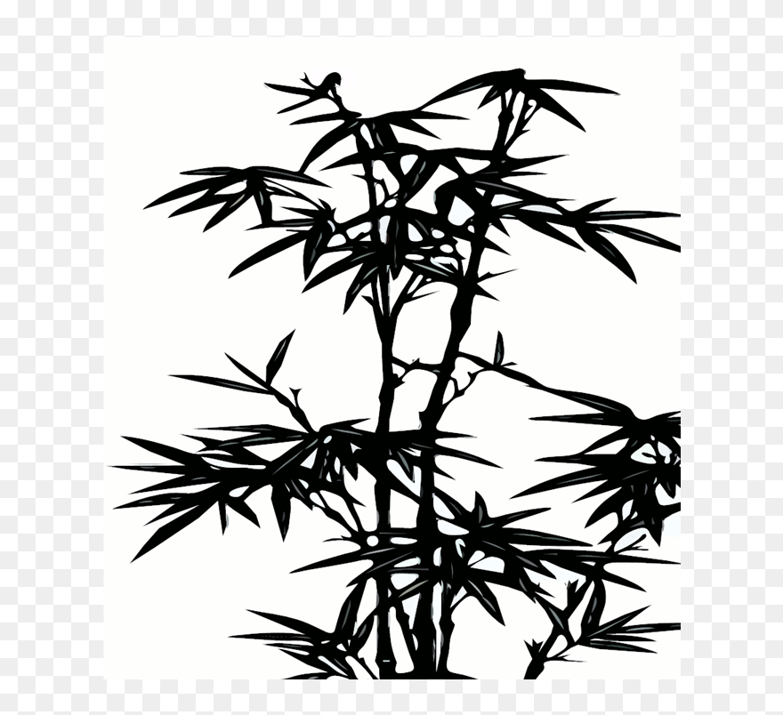 Bamboo Silhouette Clipart