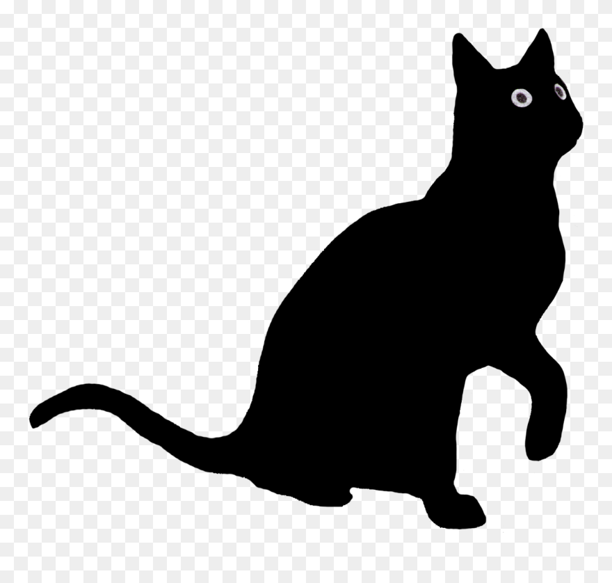 Anime Black Cats With Red Eyes Download - Cat Looking Up Drawing Clipart