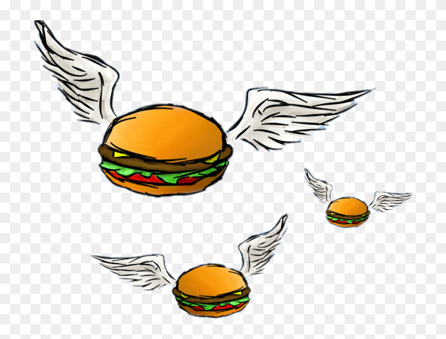 #burgers #burger #flying - Illustration Clipart