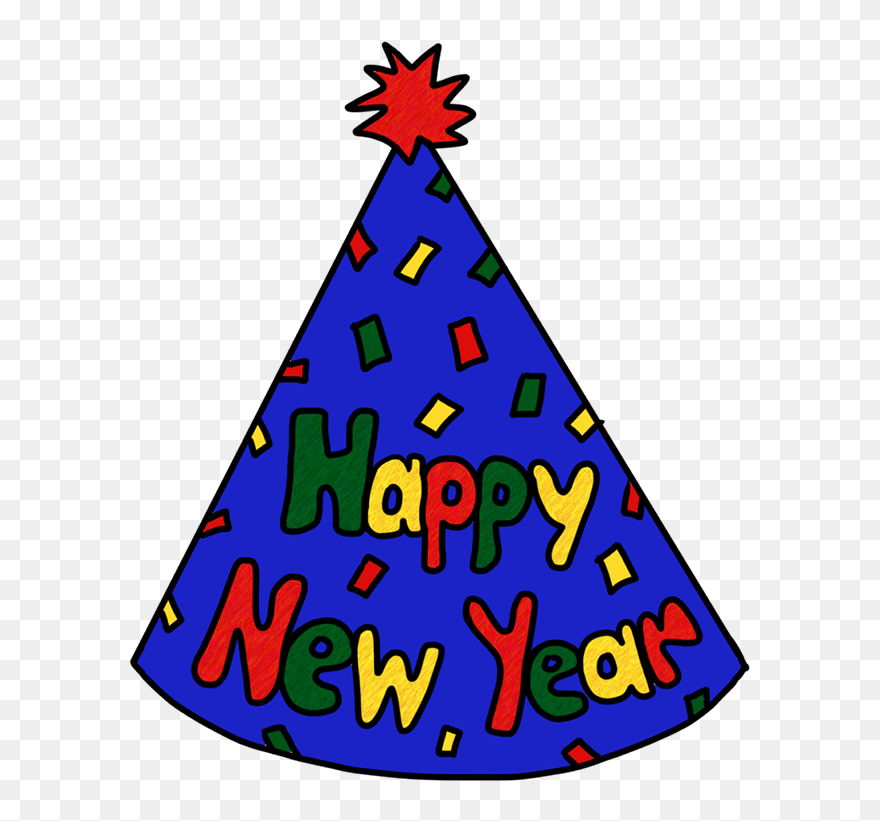 Party Hat New Year"s Eve New Year"s Day Clip Art - New Year Hat Clipart - Png Download