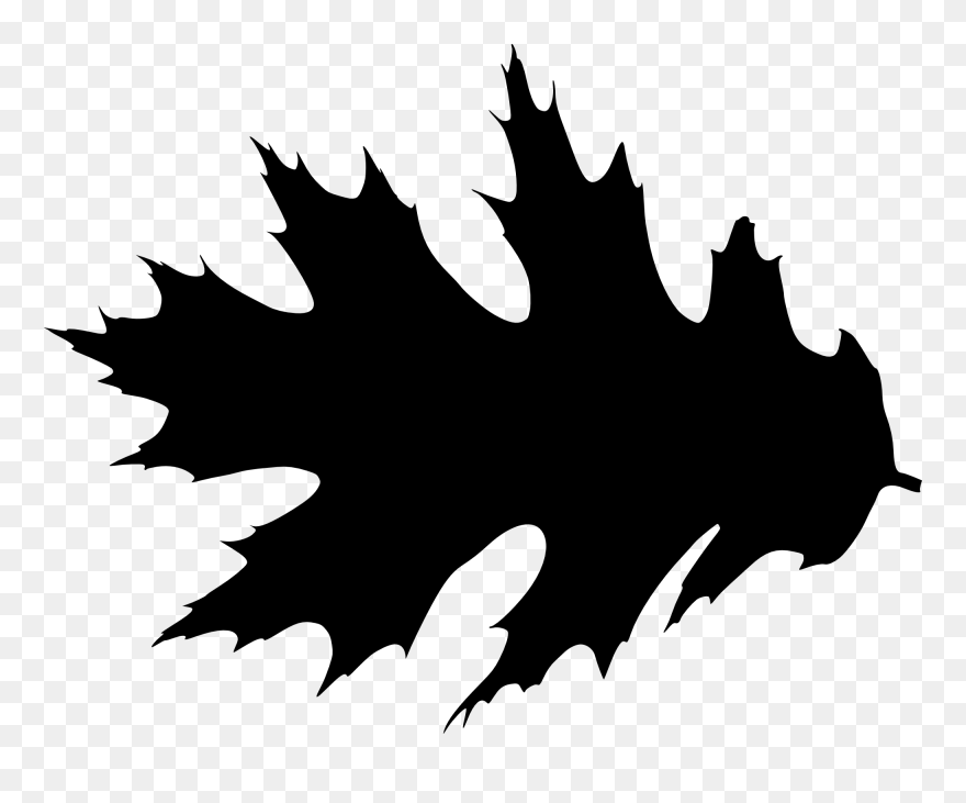 Leaf Silhouette Clipart , Png Download - Oak Tree Leaf Silhouette Transparent Png