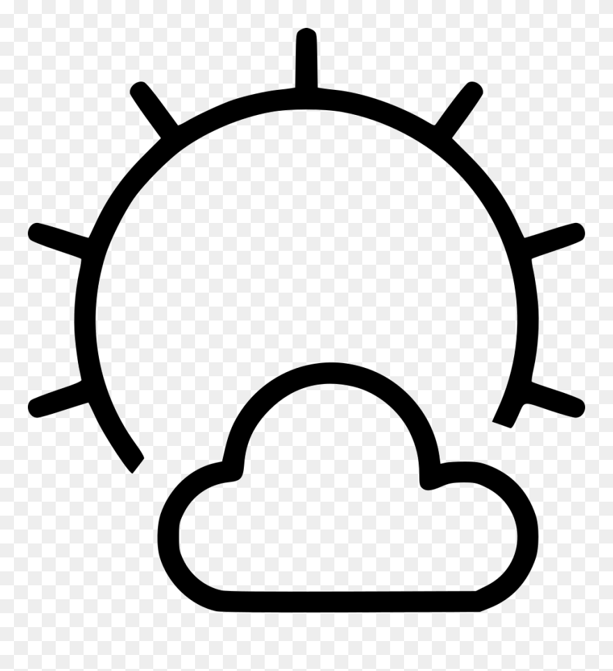 Partly Cloudy - Flower Easy Drawing Clipart