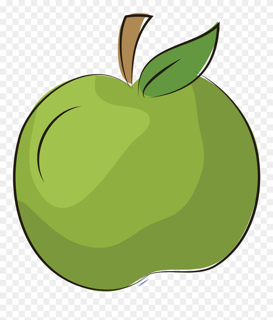 Manzana Verde Dibujo Png Clipart