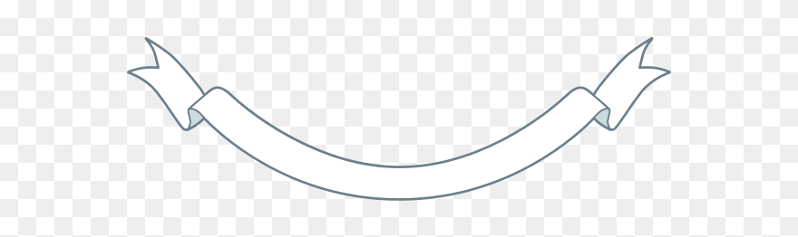 Outlined Banner - Line Art Clipart