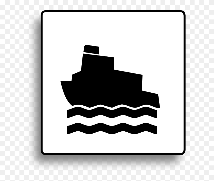 Ferry Icon For Use With Signs Or Buttons - Clipart Ferry - Png Download
