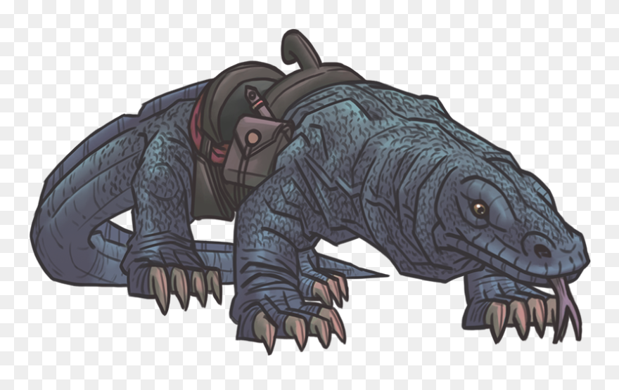 Freelance Drawing Sunken Treasure Transparent Png Clipart - Lizard