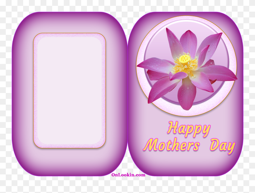 Happy Mothers Day Lilac Lotus Flower - Mother's Day Clipart