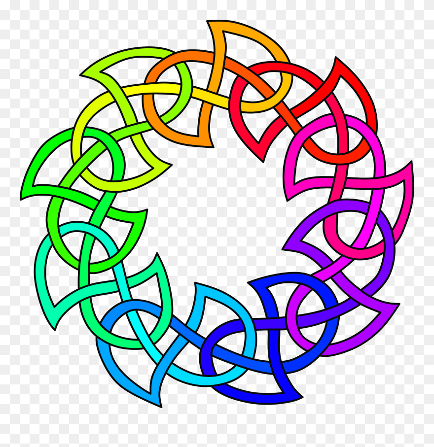 Knot Clipart Rainbow - Celts Patterns - Png Download