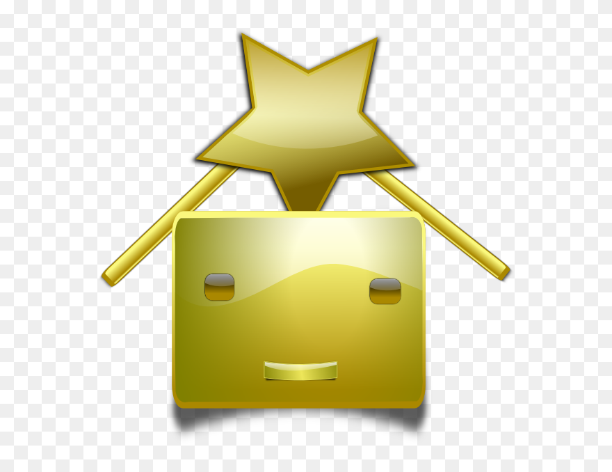 Transparent Background Gold Star Vector Clipart