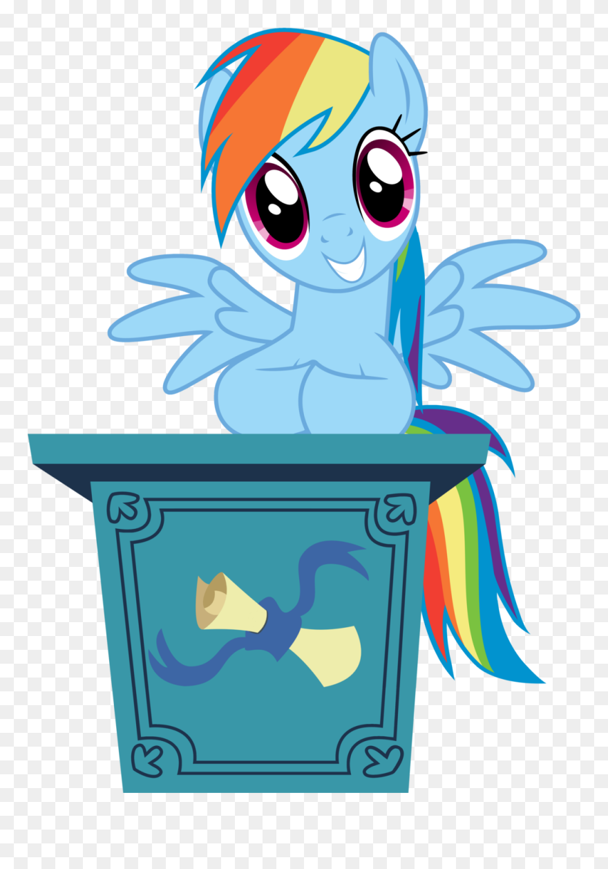 Rainbow Dash By Tomfraggle Podium - Pony German Clipart