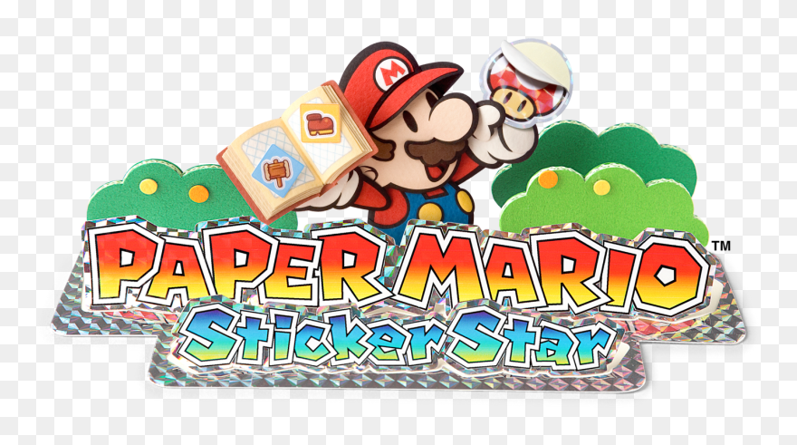 Paper Mario Sticker Star Logo Clipart