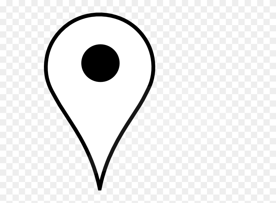 Pushpin Google Clip Art At Clker - Google Maps Pin White - Png Download