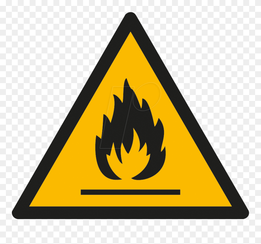 Warning Of Flammable Substances, - Flammable Sign Clipart