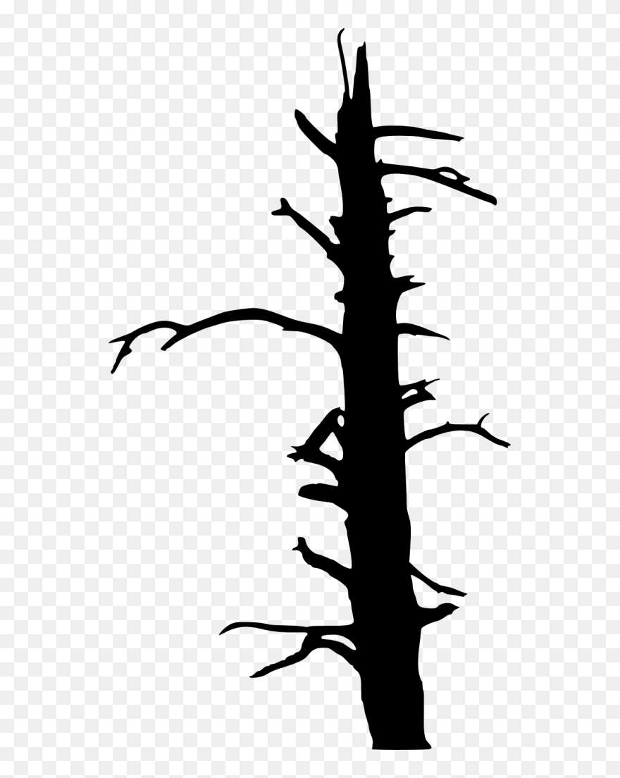 Transparent Background Burnt Trees Silhouette Clipart
