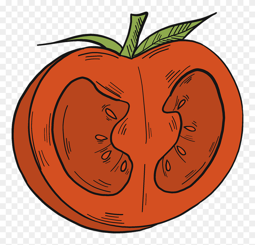 Half Tomato Clipart - Png Download