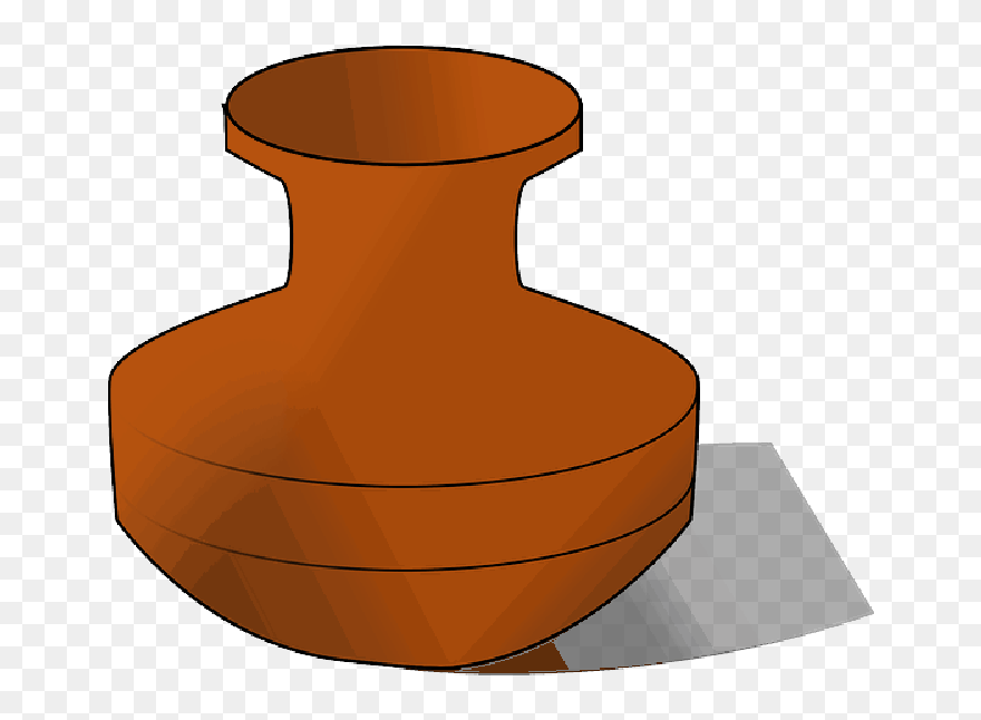 Water, Outline, Plants, Cartoon, Pot, Plant, Clay, - Cartoon Image Of Earthenpot Clipart