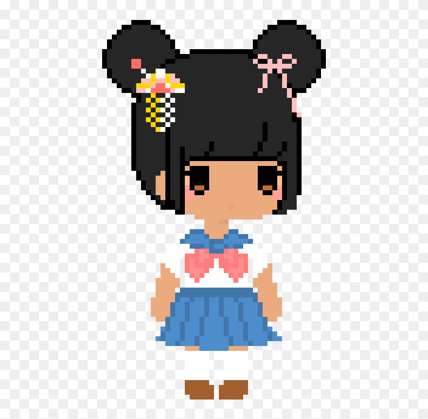 Pixel Art Girl Clipart