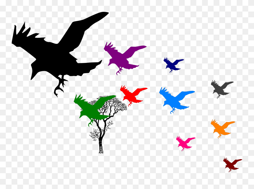Transparent Flock Of Crows Png Clipart