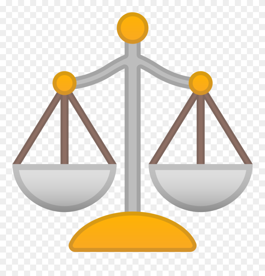 Transparent Balancing Scales Clipart - Justicia Emoji - Png Download