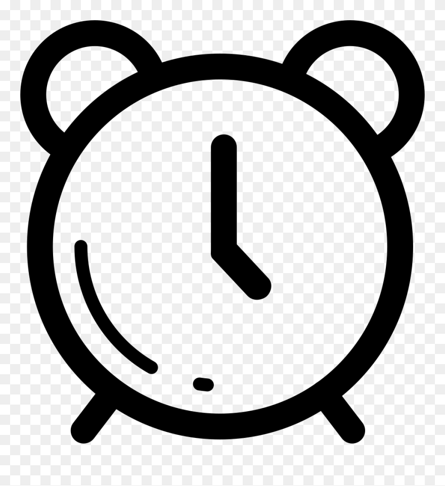 Alarm Clock Outline - Charing Cross Tube Station Clipart