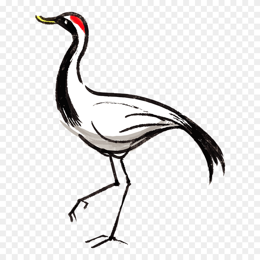 Red-crowned Crane Clipart - Crane - Png Download