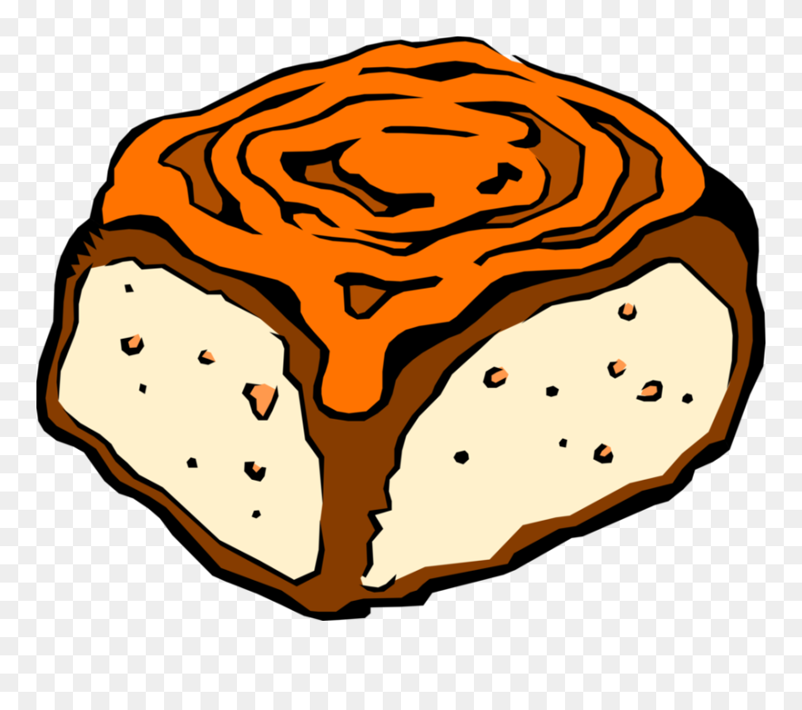 Vector Illustration Of Sweet Dessert Cake Cinnamon Clipart