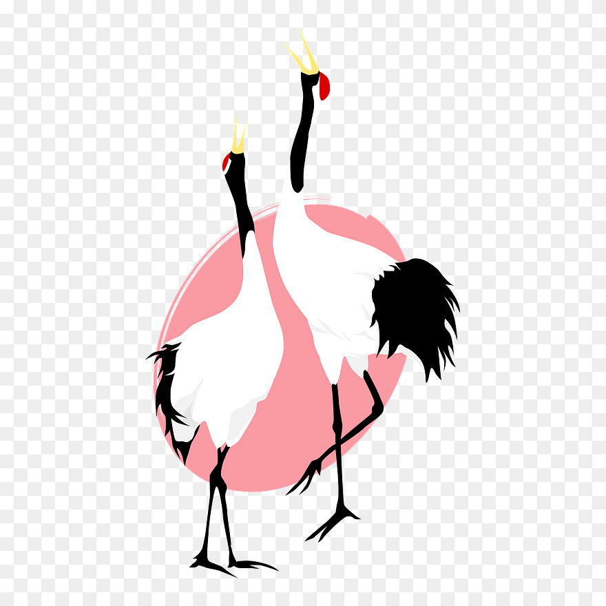 Red-crowned Cranes Clipart - Red-crowned Crane - Png Download