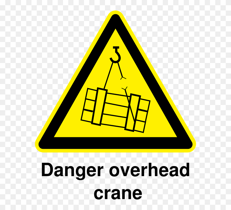 Overhead Crane Safety Signages Clipart