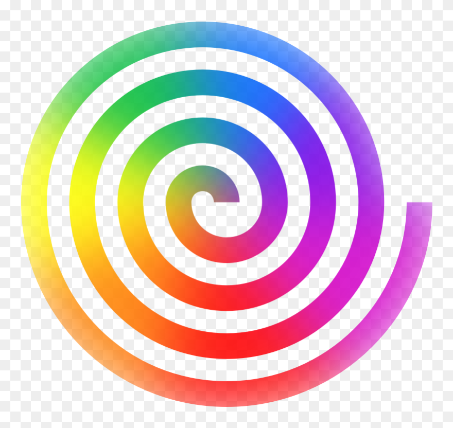 Rainbow Spiral Clipart - Png Download