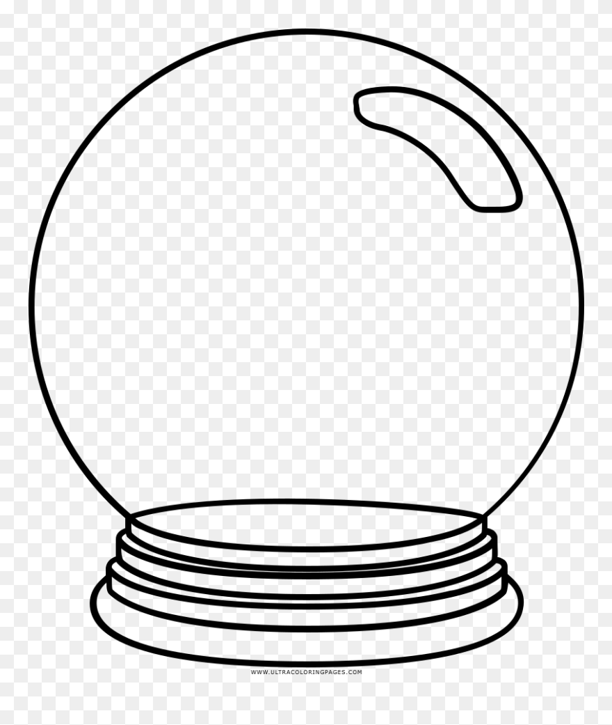 Transparent Crystal Ball Clipart - Crystal Ball Line Drawing - Png Download