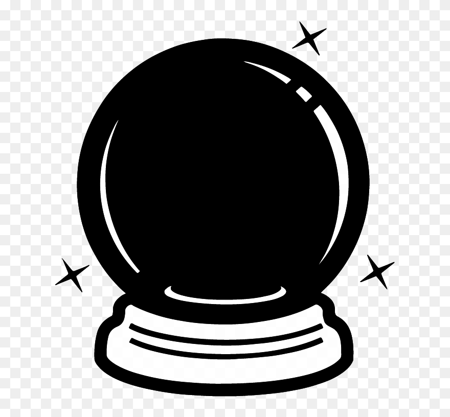 Transparent Crystal Ball Vector Clipart