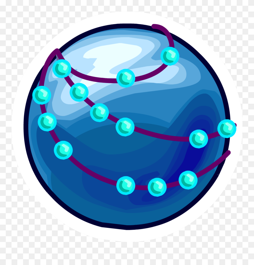Transparent Crystal Ball Clipart - Club Penguin Blue Ball Id - Png Download