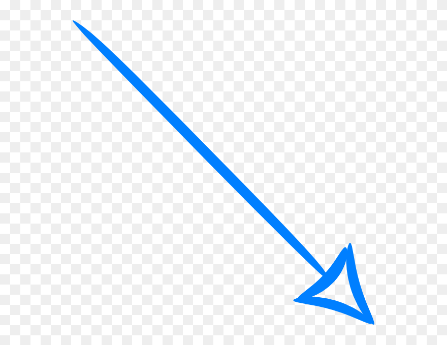 Curved Arrow Clip Art - Blue Arrow * Png Transparent Png