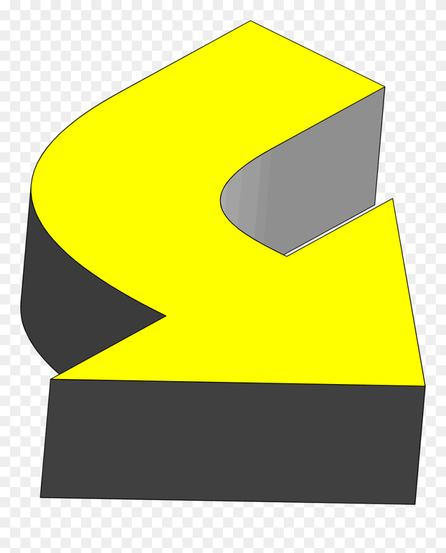 Pencils Clipart Curved - Arrows 3d Yellow - Png Download