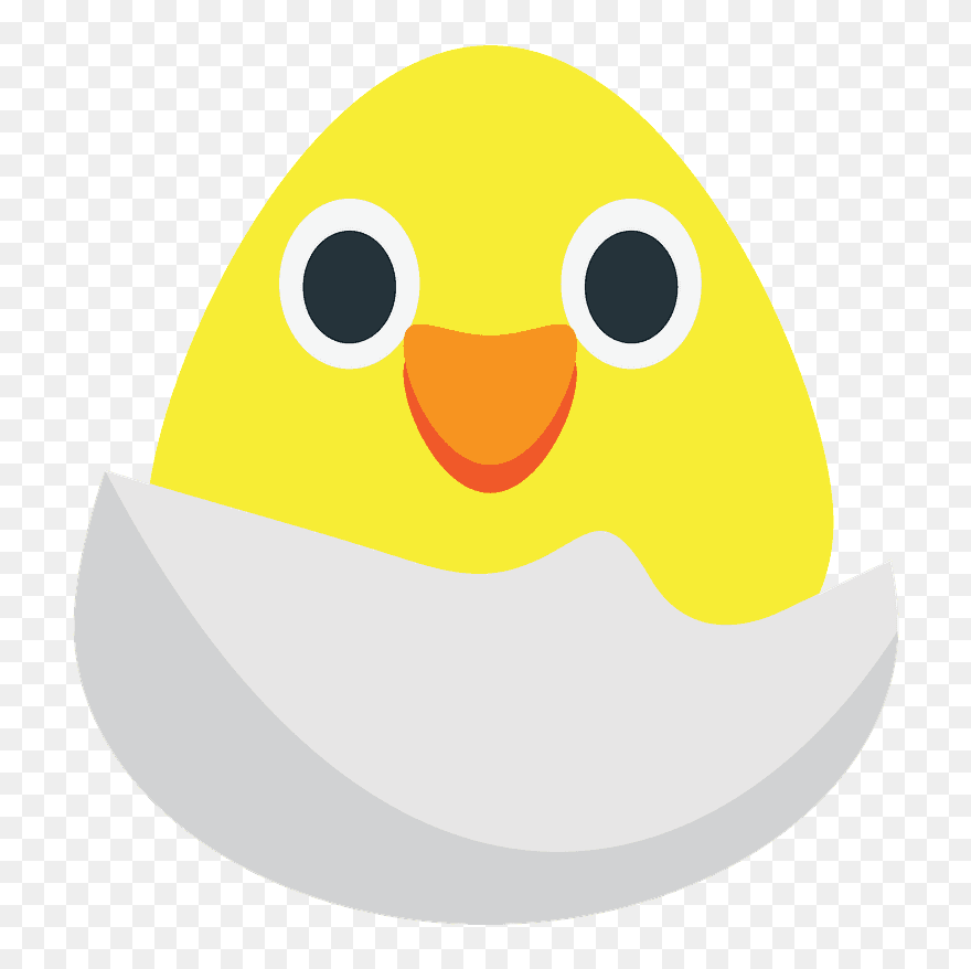 Hatching Chick Emoji Clipart - Cartoon - Png Download