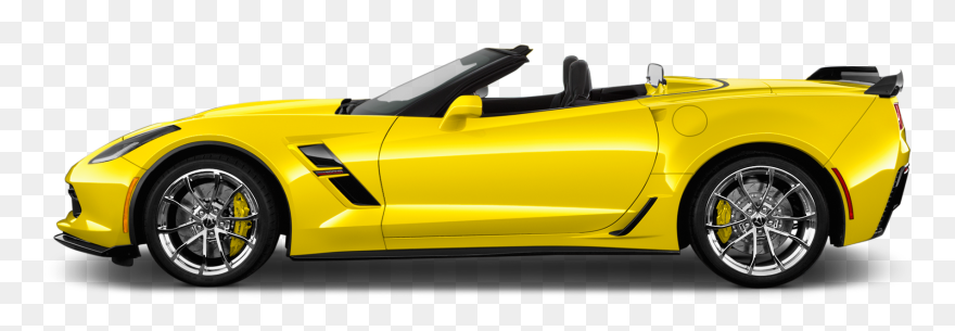 Chevrolet Clipart Car Side View - 2019 Corvette Side View - Png Download