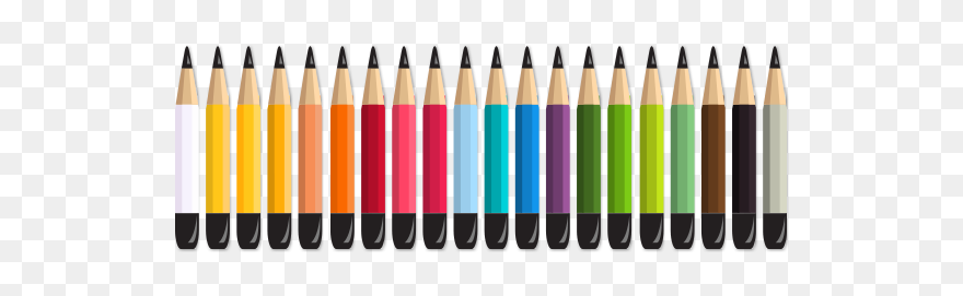 Colorful Crayons Png Download - Crayons In A Line Png Clipart