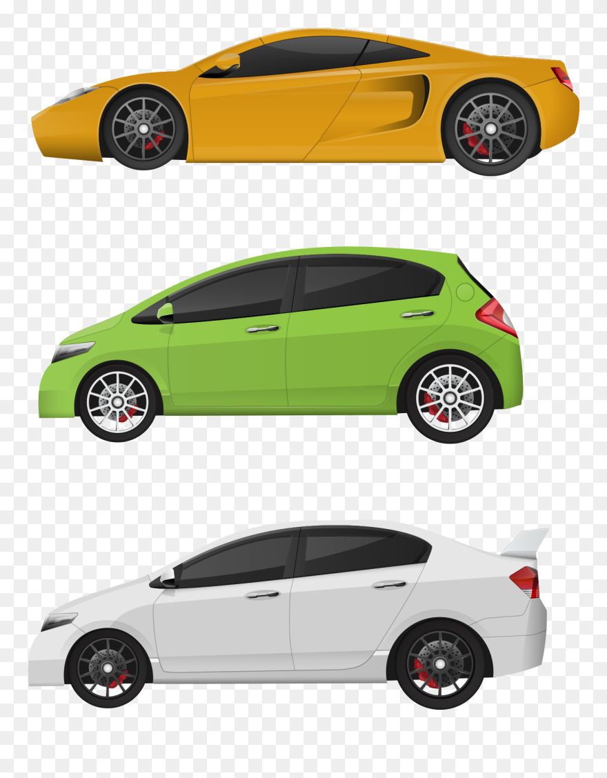 Car Side View Vector Clipart