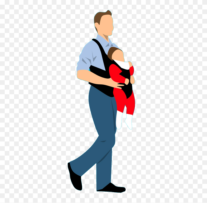 Father With A Baby Clipart - Portable Network Graphics - Png Download