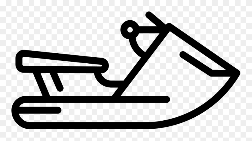 Jetski Facing Right - Personal Watercraft Clipart