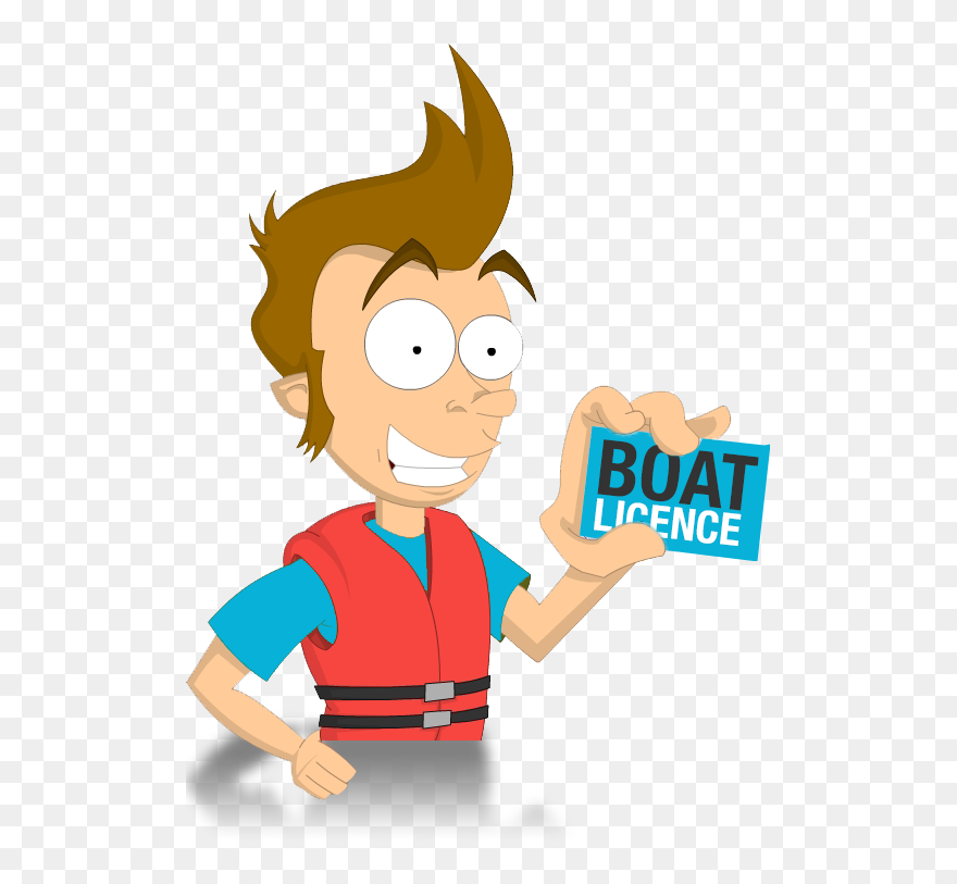 Boating Licence Cartoon Clipart
