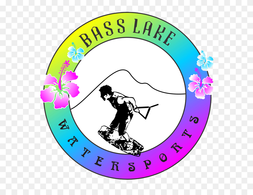 Bass Lake Watersports Pines Marina Hawaiin Logo Clipart
