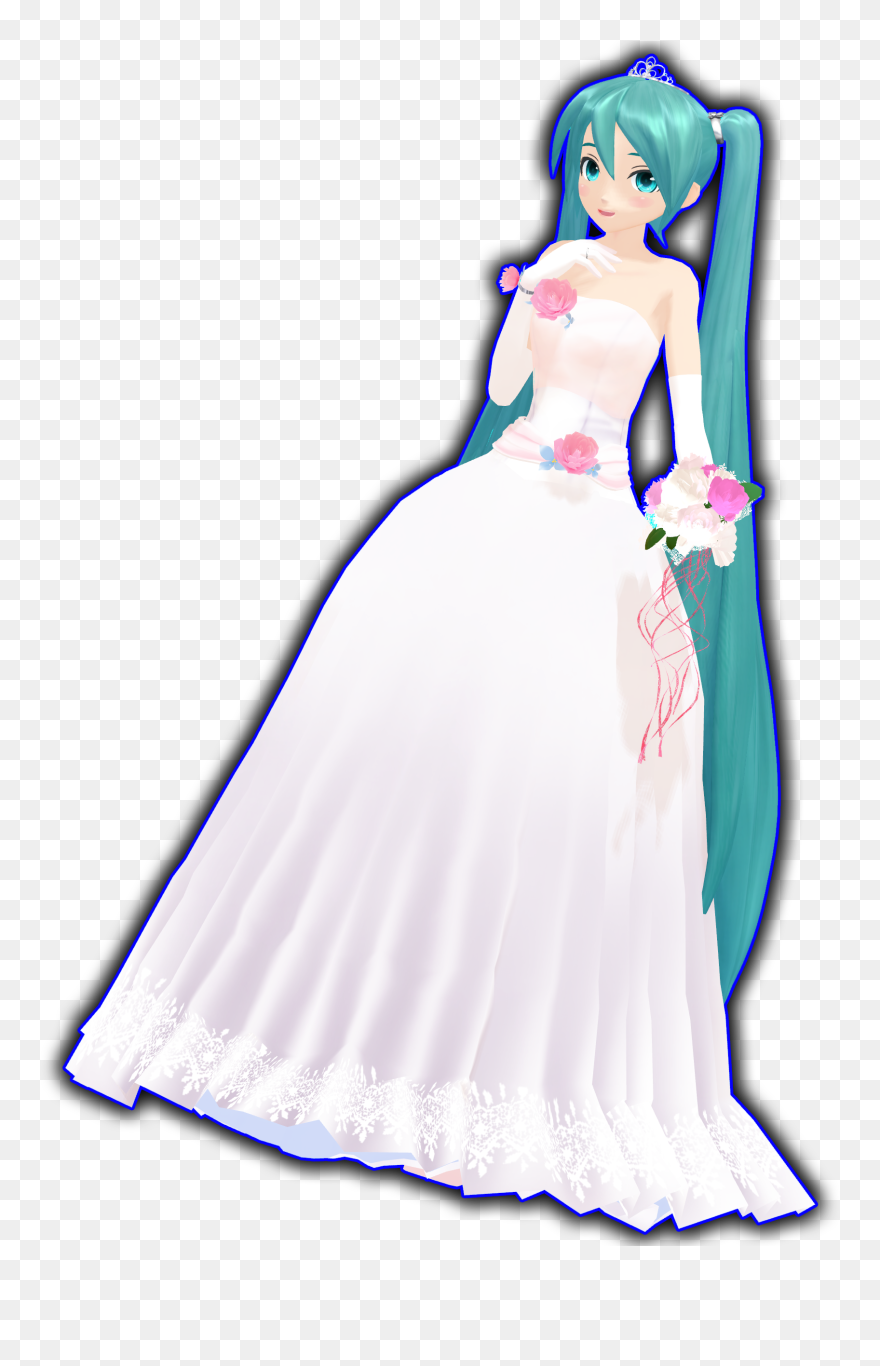 By Umii Tan Colon Bride Miku Download By Umii Tan - Dress Miku Tda Dl Clipart