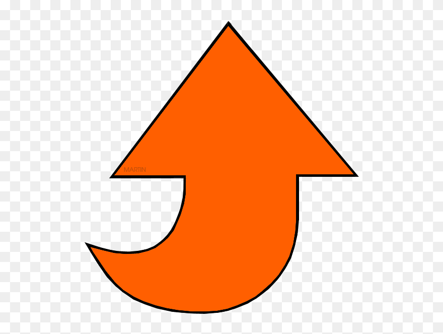 Orange Arrow - Crescent Clipart
