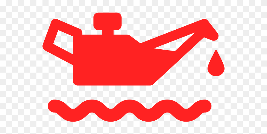 Low Engine Oil Wanring Light In Red - Oil Warning Light Clipart - Png Download
